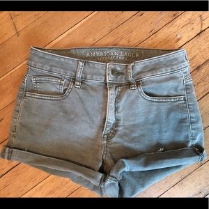 American Eagle Cargo Green Shorts
